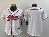 Women's San Francisco 49ers Blank White With Patch Cool Base Stitched Baseball Jersey,baseball caps,new era cap wholesale,wholesale hats